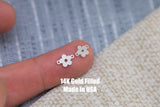 Daisy Flower Connector - 14Kt Gold Filled Sterling Silver - Flower Connectors - Permanent Jewelry Supply- 1x or 25x pieces- Wholesale