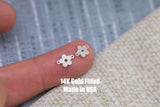 Daisy Flower Connector - 14Kt Gold Filled Sterling Silver - Flower Connectors - Permanent Jewelry Supply- 1x or 25x pieces- Wholesale