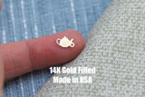Teapot Teacup Connector - 14Kt Gold Filled Sterling Silver - Connectors - Permanent Jewelry Supply