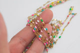 PVD Stainless Steel Enamel Chain for Permanent Jewelry by Yard, PVD Stainless Plating Wholesale bulk Roll Chain Jewelry