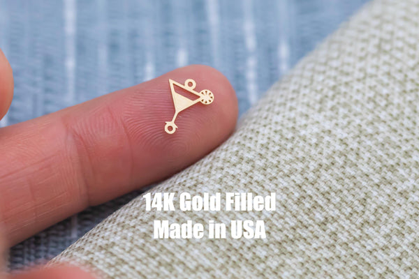 Martini Glass Connector - 14Kt Gold Filled Sterling Silver - Connectors - Permanent Jewelry Supply