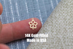 Plumeria Connector - 14Kt Gold Filled Sterling Silver - Hawaii Flower- Flower Connectors - Permanent Jewelry Supply