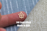 Plumeria Connector - 14Kt Gold Filled Sterling Silver - Hawaii Flower- Flower Connectors - Permanent Jewelry Supply