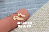 Soccer Shoes or Cleats Connector - Tiny 14Kt Gold Filled or Sterling Silver Connectors- for Bracelet or Necklace - Permanent Jewelry Supply