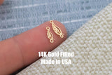 Fishing Lure Connector - Tiny 14Kt Gold Filled or Sterling Silver Connectors- for Bracelet or Necklace - Permanent Jewelry Supply
