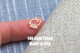 Camel Jewelry Connector or Charm - Cherries Intricate Detail - 14kt gold filled or Sterling Silver - Made in the USA - Custom