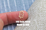 Reverse Card Connector - 14Kt Gold Filled or Sterling Silver - Bracelet or Necklace - Permanent Jewelry Supply