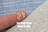 Coffee Drip Cup Connector - Tiny 14Kt Gold Filled or Sterling Silver Connectors- for Bracelet or Necklace - Permanent Jewelry Supply