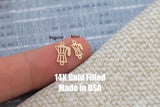 Coffee Drip Cup Connector - Tiny 14Kt Gold Filled or Sterling Silver Connectors- for Bracelet or Necklace - Permanent Jewelry Supply