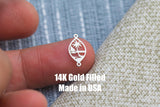 Guam Island Seal Connector - 14Kt Gold Filled or Sterling Silver- Bracelet or Necklace - Permanent Jewelry Supply