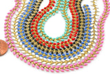 Sale!!! Feather Chevron Chain Brass in Enamel. By THE YARD / 3 feet