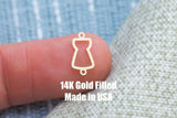 Guam Island Latte Stone Connector - 14Kt Gold Filled or Sterling Silver- Bracelet or Necklace - Permanent Jewelry Supply