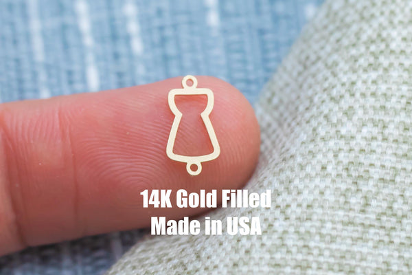 Guam Island Latte Stone Connector - 14Kt Gold Filled or Sterling Silver- Bracelet or Necklace - Permanent Jewelry Supply