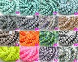 8mm Crystal 64 colors Rondelle Huge Selection First Section - 1 to 5 Strands