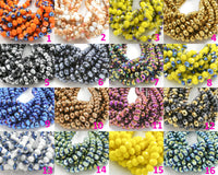 8mm Crystal 64 colors Rondelle Huge Selection First Section - 1 to 5 Strands