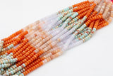 Multi-color Jade Rondelle Beads Smooth Rondelle Beads Size 5x8mm 15.5'' Strand Multicolor Oranges African Opal