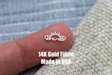 Sun and Wave Connector - Intricate Detail - 14kt gold filled or Sterling Silver - Made in the USA - Custom