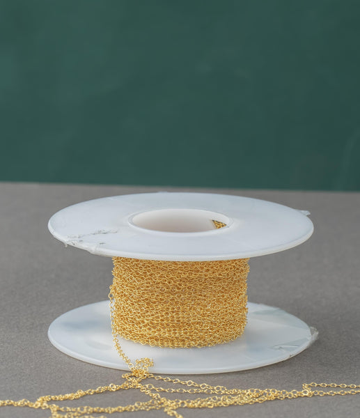 1.3mm ROUND Gold-filled Chain 3 feet or 20 feet - - USA Made gold filled Permanent Jewelry Chain