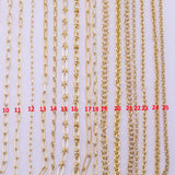 14k Gold PVD Plated Paperclip and Oval Chain Large Assortment - Tarnish Resistant Popular Style - Sold by the yard