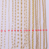 14k Gold PVD Plated Paperclip and Oval Chain Large Assortment - Tarnish Resistant Popular Style - Sold by the yard