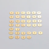 Oval Letter Connectors 14K Gold Filled Made in USA - 5x8mm Alphabet Number Connector for Bracelet - Initial Charm Permanent Jewelry Supplies