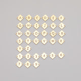 Diamond Letter Connectors 14K Gold Filled Made in USA 8mm Alphabet Number Connector for Bracelet - Initial Charm Permanent Jewelry Supplies
