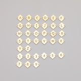 Diamond Letter Connectors 14K Gold Filled Made in USA 8mm Alphabet Number Connector for Bracelet - Initial Charm Permanent Jewelry Supplies
