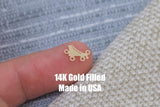 Gold Filled Roller Skate connector for Permanent Jewelry 14K Gold Filled sterling silver Sport connector