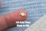 Mouse Jewelry Connector or Charm - Intricate Detail - 14kt gold filled or Sterling Silver - Made in the USA - Custom