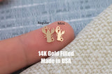 Lobster or Crawfish Connector - Tiny 14Kt Gold Filled or Sterling Silver Connectors- for Bracelet or Necklace - Permanent Jewelry Supply