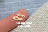 Soccer Shoes or Cleats Connector - Tiny 14Kt Gold Filled or Sterling Silver Connectors- for Bracelet or Necklace - Permanent Jewelry Supply