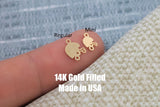 Football Helmet Connector - Tiny 14Kt Gold Filled or Sterling Silver Connectors- for Bracelet or Necklace - Permanent Jewelry Supply