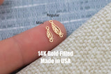 Fishing Lure Connector - Tiny 14Kt Gold Filled or Sterling Silver Connectors- for Bracelet or Necklace - Permanent Jewelry Supply