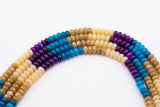 Multi-color Jade Rondelle Beads Smooth Rondelle Beads Size 5x8mm 15.5'' Strand Multicolor