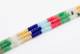 Multi-color Jade Rondelle Beads Smooth Rondelle Beads Size 5x8mm 15.5'' Strand Multicolor