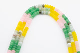 Multi-color Jade Rondelle Beads Smooth Rondelle Beads Size 5x8mm 15.5'' Strand Multicolor