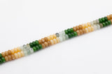 Multi-color Jade Rondelle Beads Smooth Rondelle Beads Size 5x8mm 15.5'' Strand Multicolor