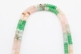 Multi-color Jade Rondelle Beads Smooth Rondelle Beads Size 5x8mm 15.5'' Strand Multicolor