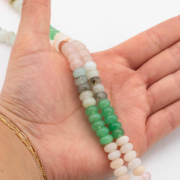 Multi-color Jade Rondelle Beads Smooth Rondelle Beads Size 5x8mm 15.5'' Strand Multicolor