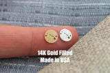 Hawaii Island Disc Connector - 14Kt Gold Filled Sterling Silver - Hawaii State Flower- Hibiscus Connectors - Permanent Jewelry Supply
