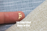 Croissant Bread France Permanent Jewelry Charm or Connector- Intricate Detail - 14kt gold filled or Sterling Silver - Made in the USA