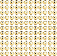 3mm 4mm 5mm 6mm 8mm Gold Beads Brass Spacer Beads Plain Seemless Gold Plated Brass Beads 200 pieces