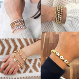 18K Gold Beads PVD Ion Plated Tarnish Resistant 3mm 4mm 5mm 6mm 8mm Gold Beads Brass Spacer Beads Plain Seemless Gold Brass Beads 200 pieces