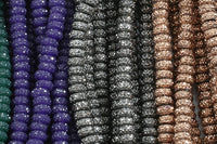 6mm 8mm 10mm Roundel Micro Pave In half strands.