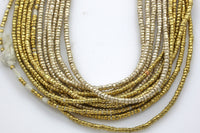 Natural Ethiopian African Brass Beads, Rondelle 1.5-2.0mm 24 inch long strands. Gemstone Beads