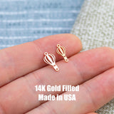 Hot Air Balloon Connector Permanent Jewelry Connector- Intricate Detail - 14kt gold filled or Sterling Silver - Made in the USA - Custom