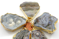 Druzy Gold Wrapped LARGE PIECE