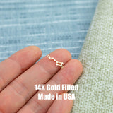 Big Dipper Constellation Stars Connector Permanent Jewelry Connector- Intricate Detail 14kt gold filled or Sterling Silver - Made in the USA