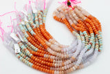 Multi-color Jade Rondelle Beads Smooth Rondelle Beads Size 5x8mm 15.5'' Strand Multicolor Oranges African Opal