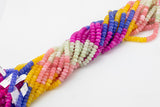 Multi-color Jade Rondelle Beads Smooth Rondelle Beads Size 5x8mm 15.5'' Strand Multicolor